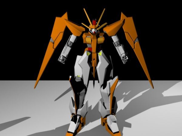 Mobile Suits Gundam 3d rendering