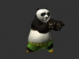 Animated Kung Fu Panda Po 3d model preview