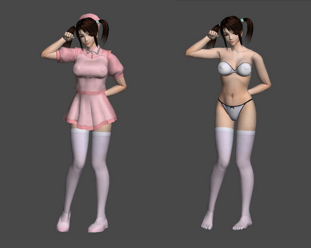 Anime sexy housemaid 3d rendering
