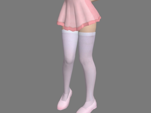 Anime sexy housemaid 3d rendering