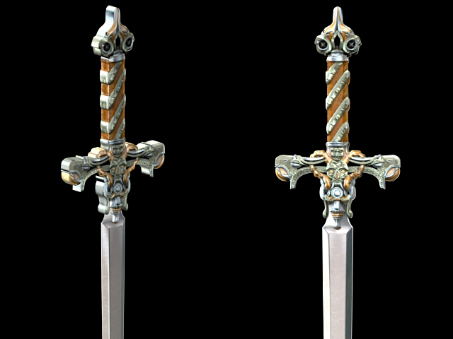 Sword of Hell Guard 3d rendering