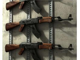 AK-47 Assault rifle 3d model preview
