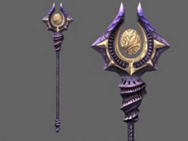 Staff of frozen hearts 3d model preview