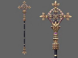 Staff of victory 3d model preview
