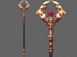 Tempest great staff 3d model preview