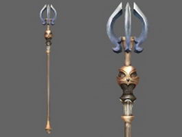 Intrepid wizard staff 3d model preview