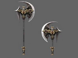 Fantasy axe designs 3d model preview