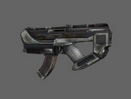 Sci Fi submachine gun 3d model preview