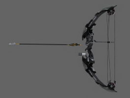 Sci-fi bow and arrow 3d preview