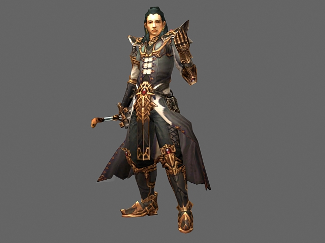 Diablo III character - wizard male 3d rendering