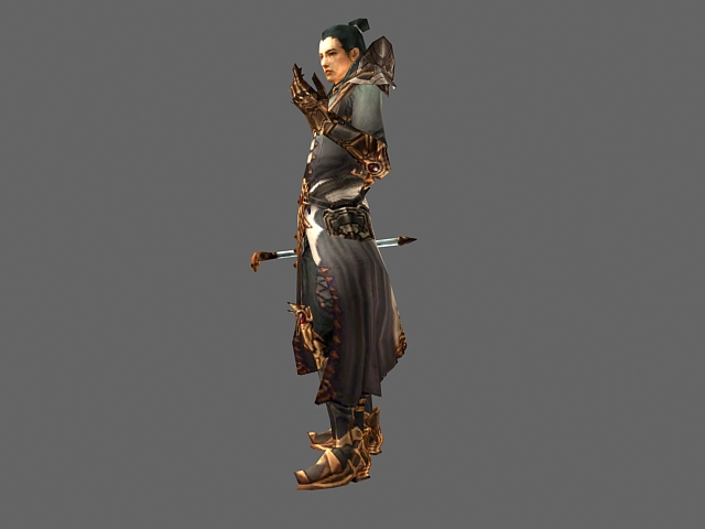 Diablo III character - wizard male 3d rendering