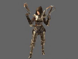 Diablo III character - Demon Hunter Female 3d model preview