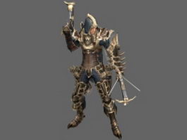 Diablo III character - Male Demon Hunter 3d model preview