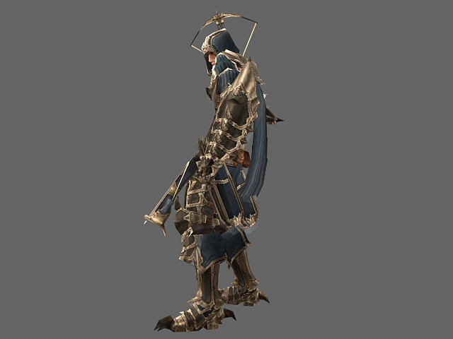 Diablo III character - Male Demon Hunter 3d rendering