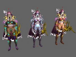 WoW Character - High Elf Sylvanas Windrunner 3d preview