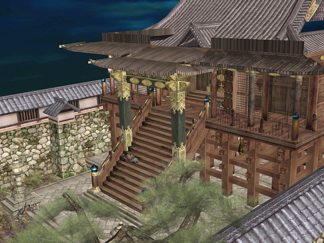 Honnoji Temple 3d rendering