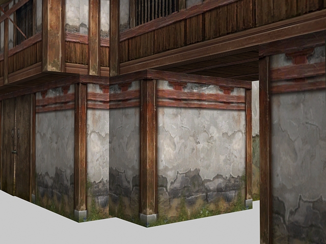 Ancient Chinese inn 3d rendering