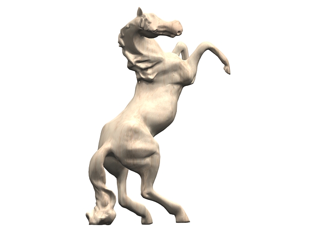 Marble horse statue 3d rendering