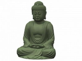 Chinese buddha statue 3d model preview