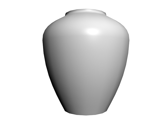 White ceramic vase 3d rendering