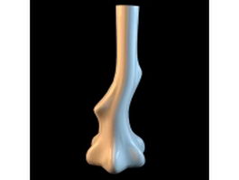 Tall ceramic vase 3d model preview