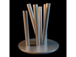 Metal pipe vase 3d model preview