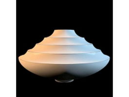 Abstract white ceramic vase 3d model preview
