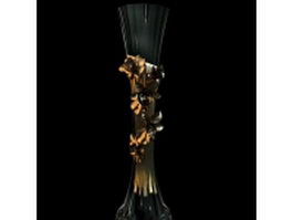 Expensive tall glass vase 3d model preview