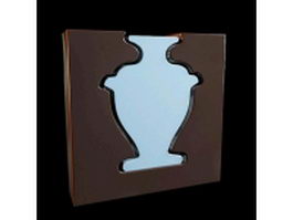 Elegant book vase 3d model preview