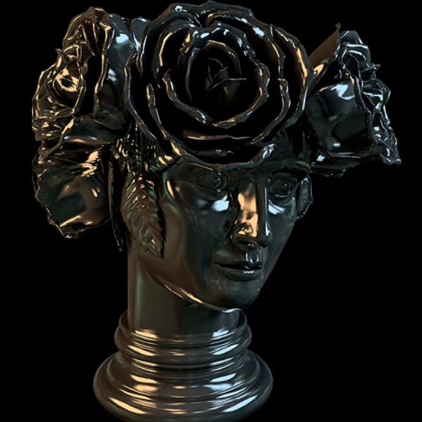 Lady head vase 3d rendering