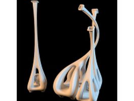 Abstract giraffe vase 3d model preview