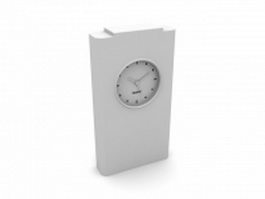 Low poly wall clock 3d model preview