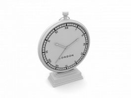 Vintage desk clock 3d model preview
