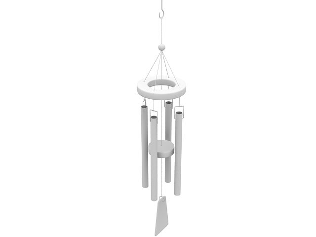 Wind chime craft 3d rendering