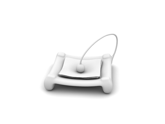 Table tissue tray 3d rendering