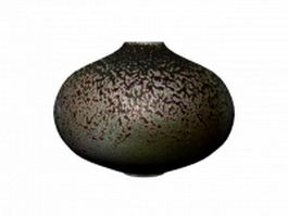 Decorative pottery rotund jar 3d model preview