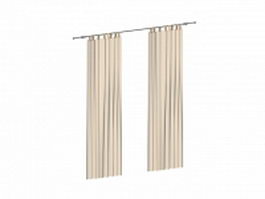Tab Top curtains 3d preview