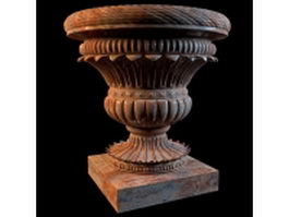 Outdoor garden vase 3d preview