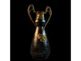 Vintage metal vase 3d model preview