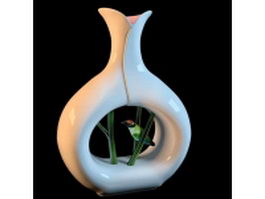 White ceramic vase 3d model preview