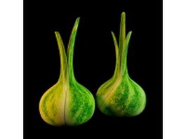 Green garlic vase 3d model preview