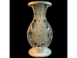 Turnip-shape painting vase 3d model preview