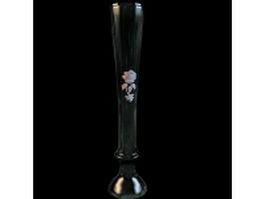 Tall glass vase 3d model preview