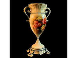 Painting ceramic trophy vase 3d model preview