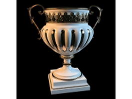 Luxury trophy vase 3d model preview