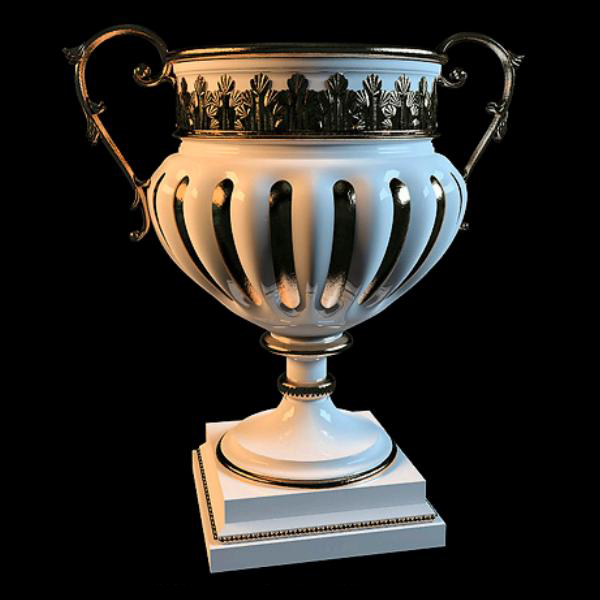 Luxury trophy vase 3d rendering