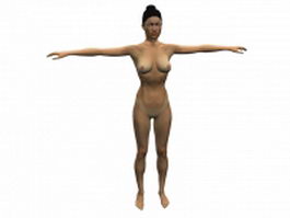 Female body anatomy 3d model preview