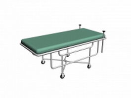 Hospital bed 3d model preview