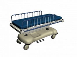 Adjustable hospital bed 3d model preview