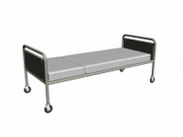 Single hospital bed 3d model preview